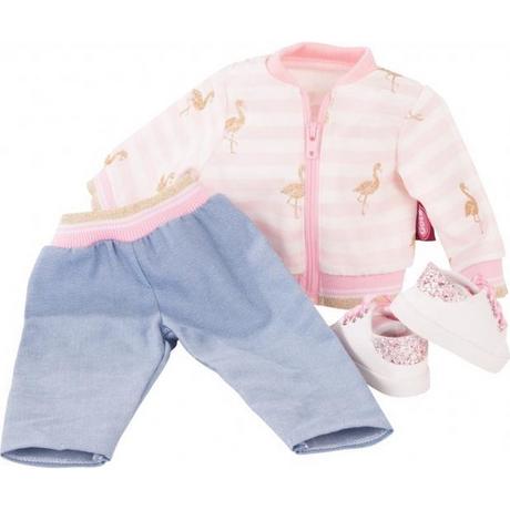 Götz  Götz Boutique, combi ""Golden flamingo"", poupées debout 45-50 cm (Contenu : 4 pièces) 