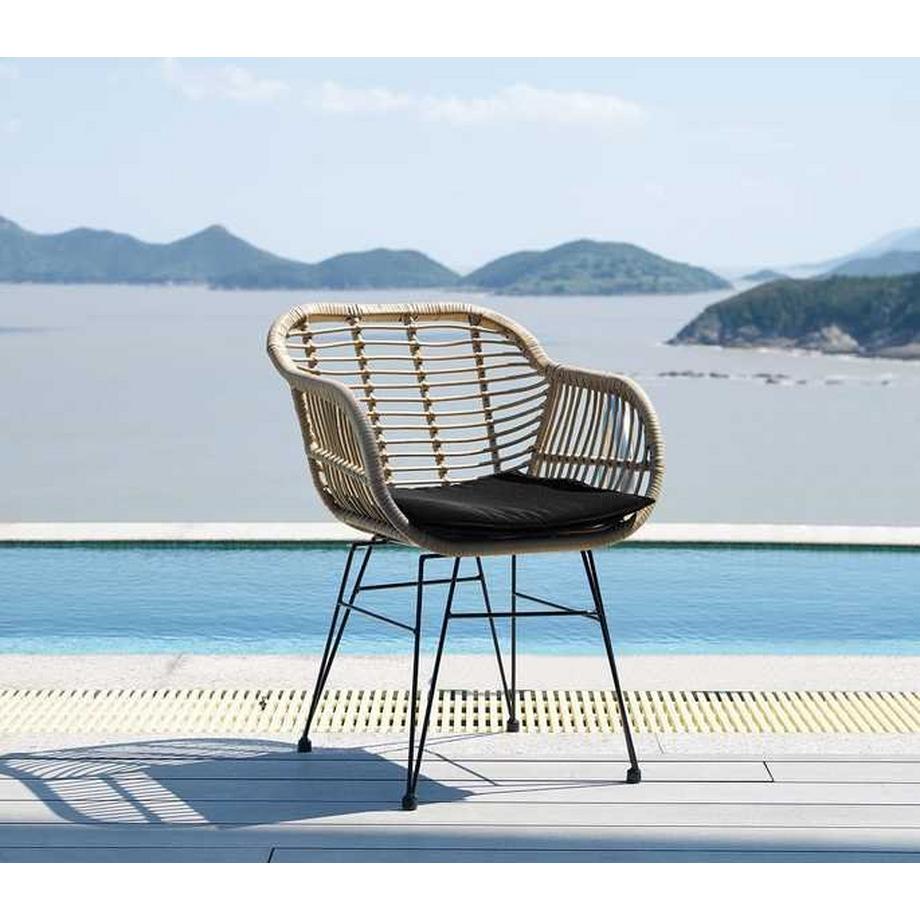 mutoni Gartensessel Polyrattan 2er-Set  