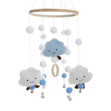 Mobile bébé en bois pour lit bébé, carillon éolien bébé pour décoration de chambre d'enfant