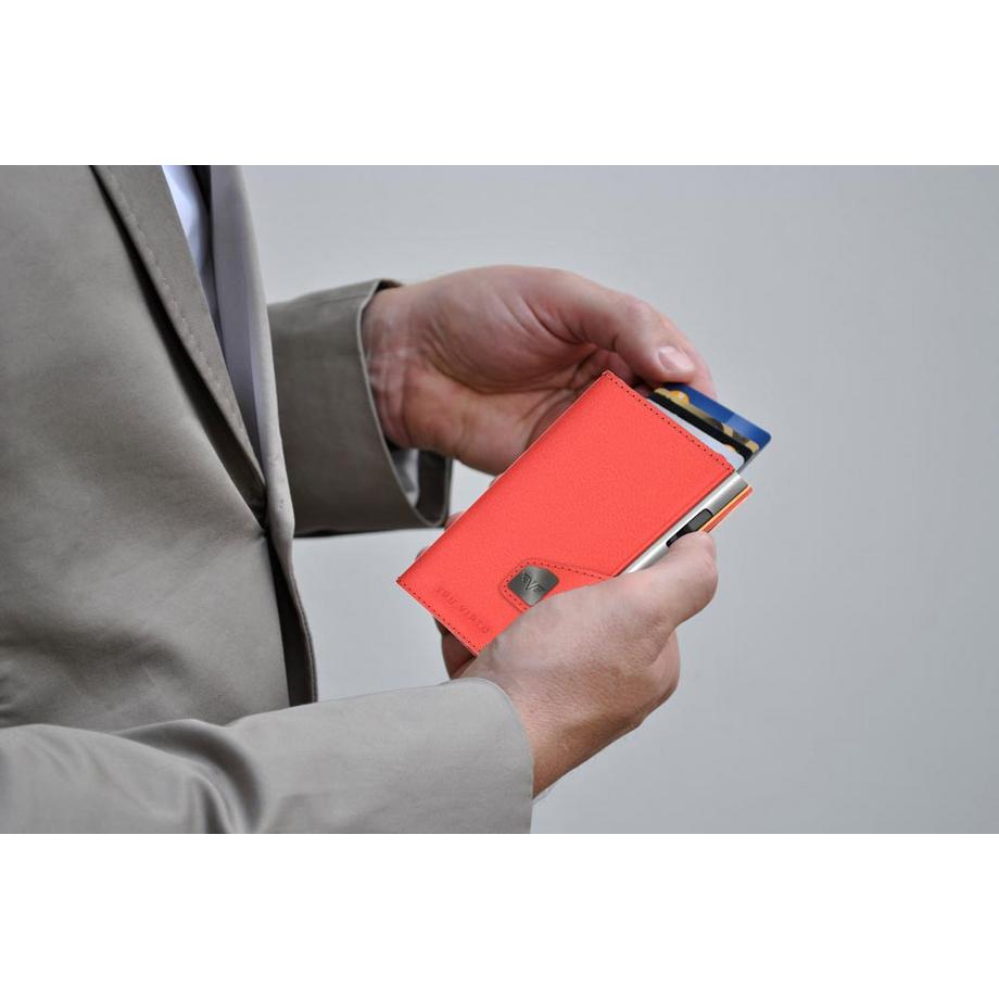 Tru Virtu Click & Slide Vegan Bio Apple Coral/Silber Wallet  