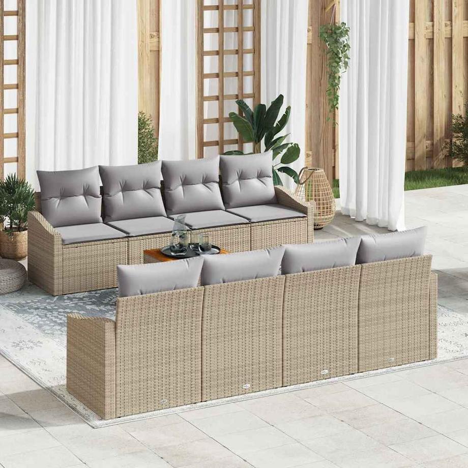 VidaXL Set Divano da Giardino Polyrattan  