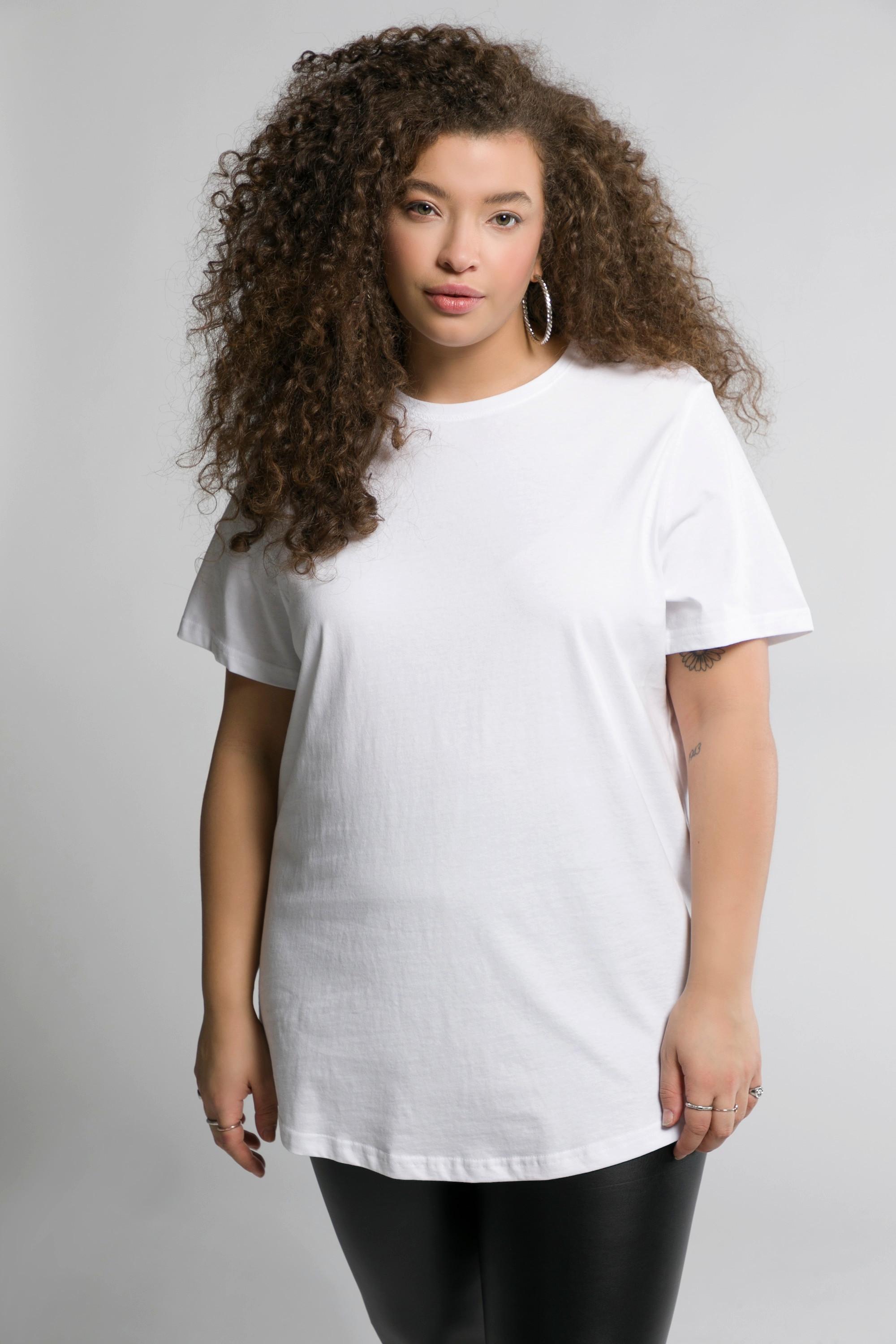 Studio Untold  T-shirt long, encolure arrondie, oversize, manches courtes, lot de 2 