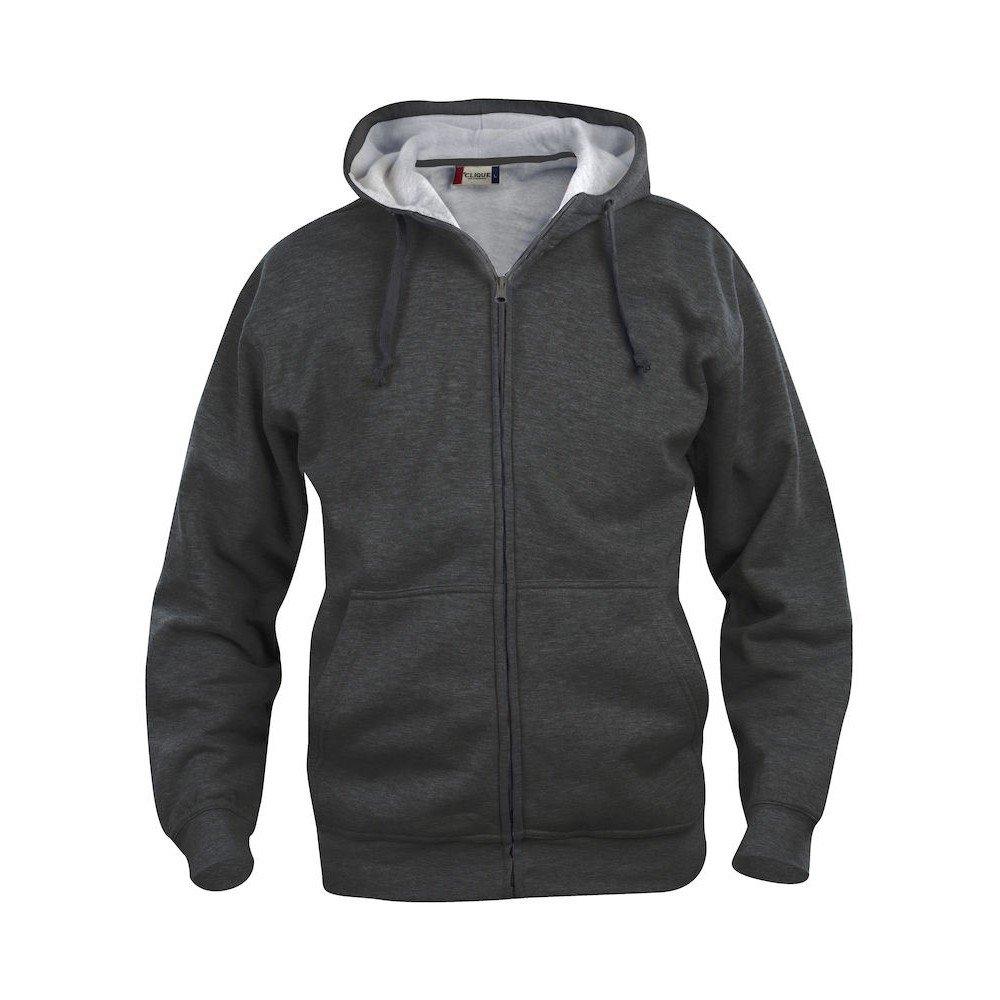 Image of Basic Hoodie Mit Durchgehendem Reißverschluss Herren Taubengrau XXL