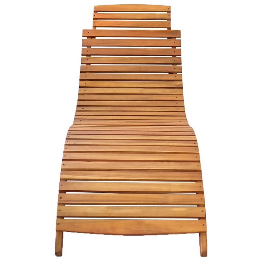 VidaXL Chaise longue bois d'acacia  