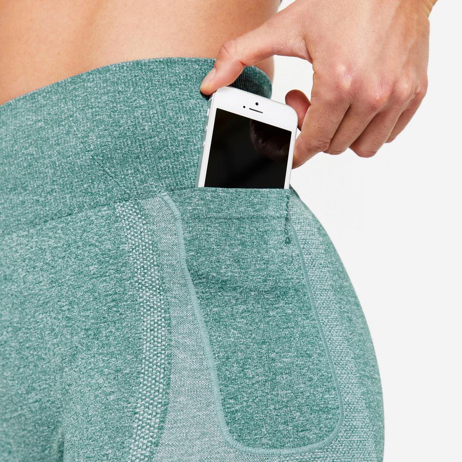 DOMYOS  Leggings donna senza cuciture vita alta poliestere 