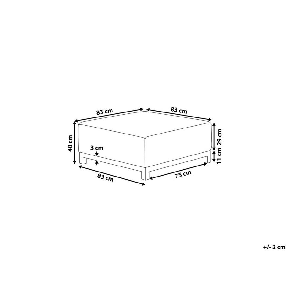 Beliani Ottomane aus Stoff Modern ROVIGO  
