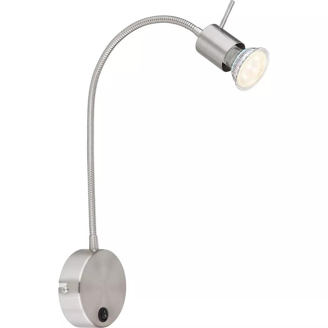 mutoni – Wandleuchte Milly Metall Nickel matt 1xGU10, One Size, Silber