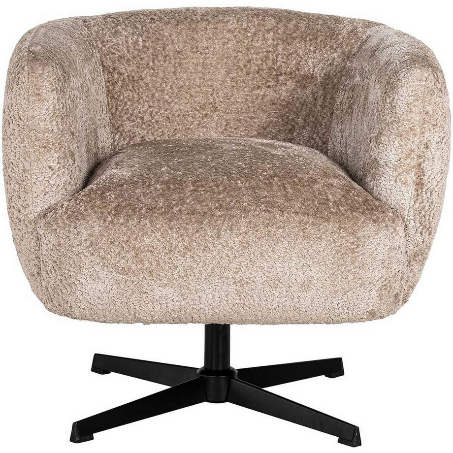 mutoni Fauteuil pivotant Estelle mouton nature  