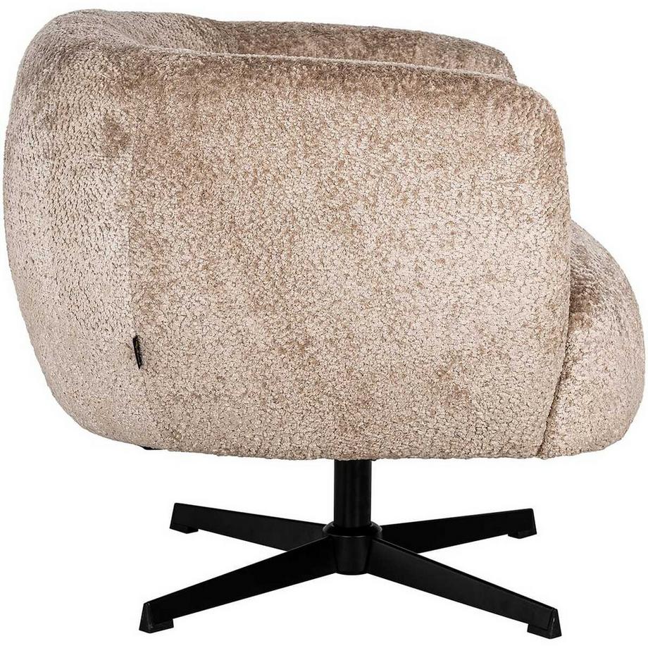 mutoni Fauteuil pivotant Estelle mouton nature  
