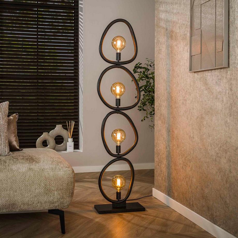 mutoni industrial Lampadaire Pebble 4 ampoules  