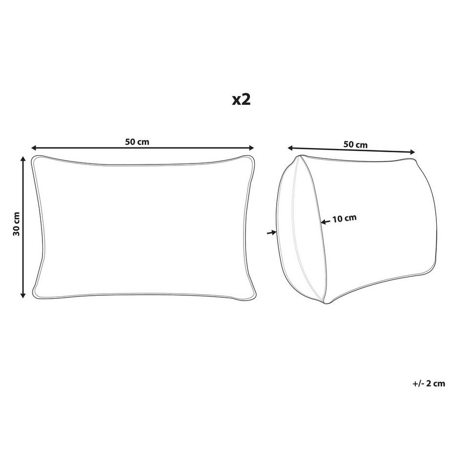 Beliani Set di 2 cuscini en Iuta  ARVEN  