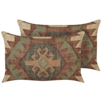 Lot de 2 coussins en Jute Boho CUMBUM