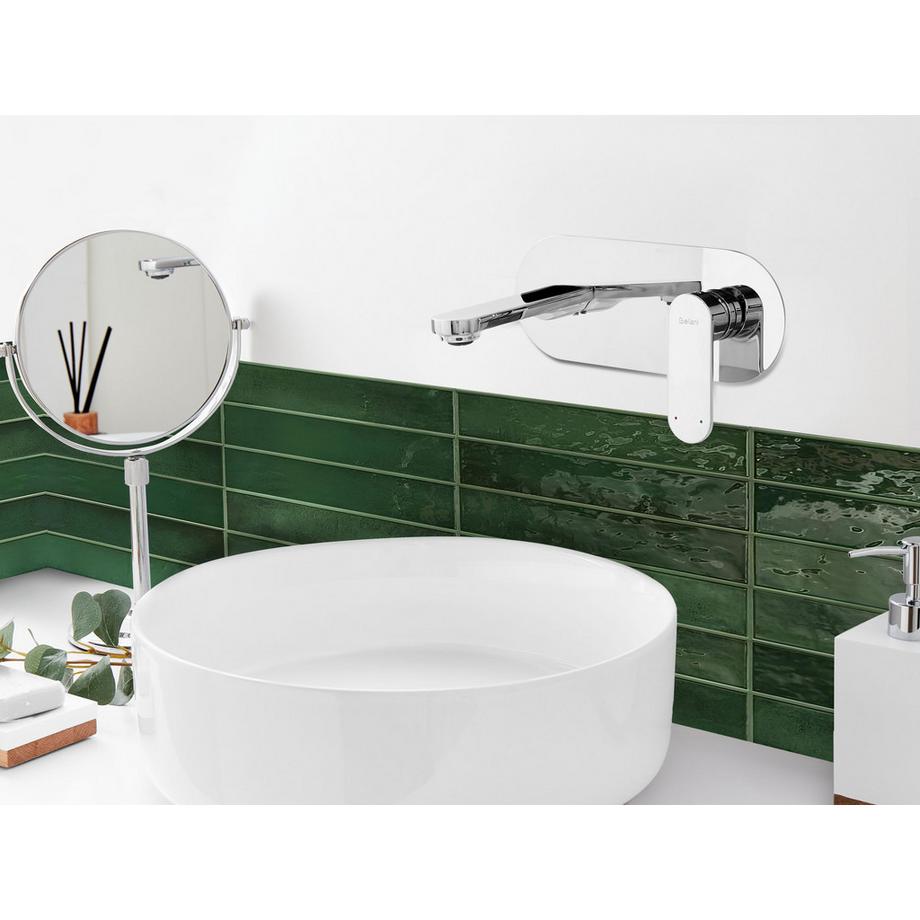 Beliani Robinet de lavabo mural en Laiton  CHAPALA  