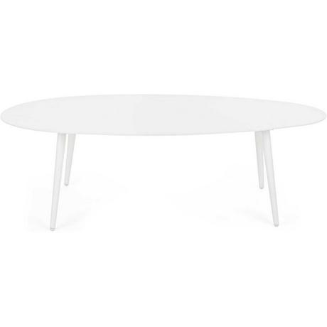 mutoni Table basse de jardin Ridley 120x75 blanc  