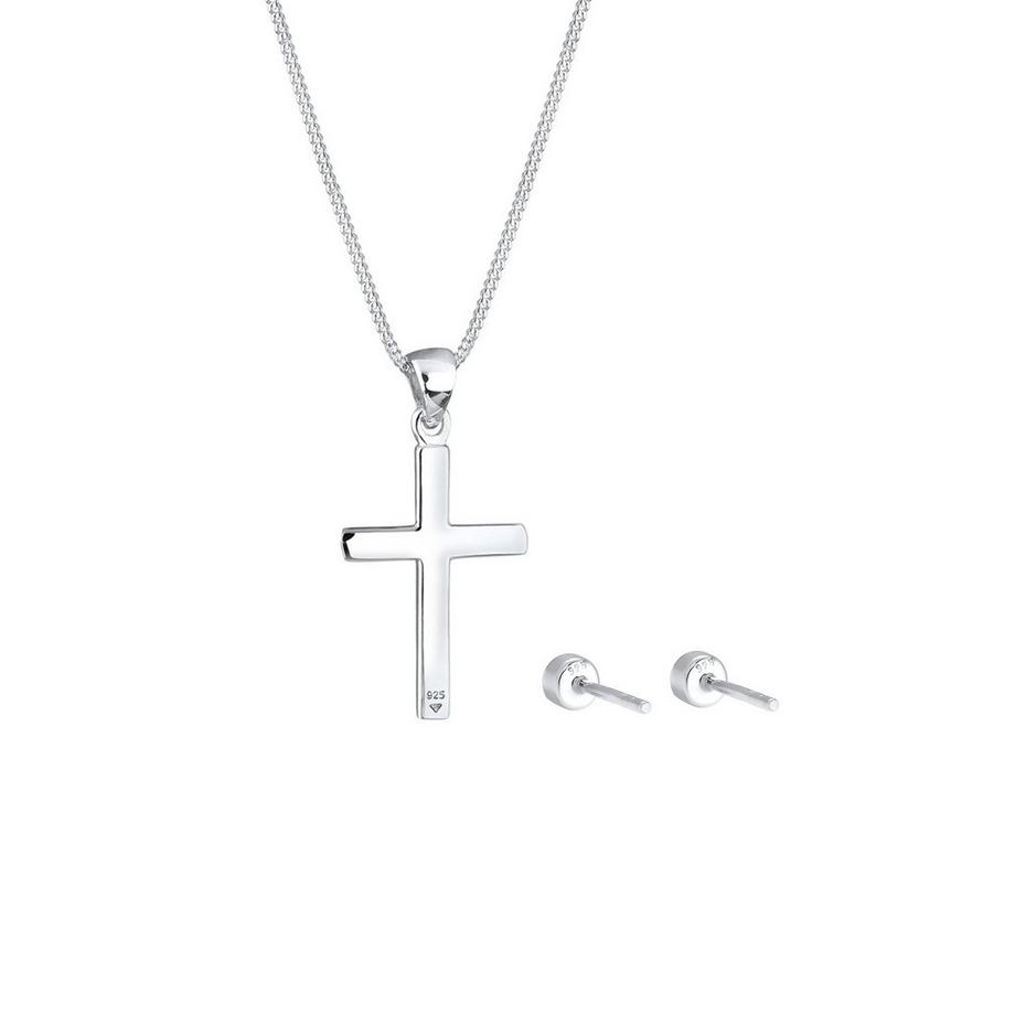 Elli  Schmuckset Kreuz Anhänger Stecker 