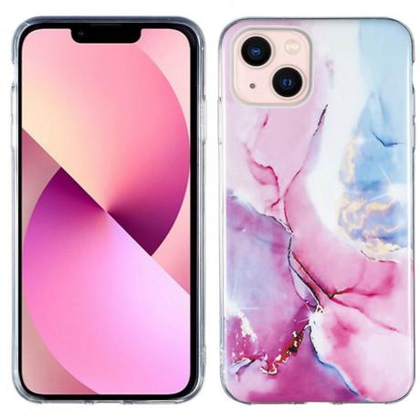 Cover-Discount  iPhone 14 Plus - Coque en silicone Pink Marble 