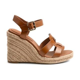 TOMMY HILFIGER  ESPADRILLE HIGH WEDGE LEATHER 