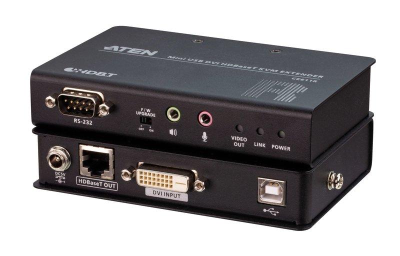 ATEN  Mini USB DVI HDBaseT™ KVM Extender (1920 x 1200 bei 100 m) 