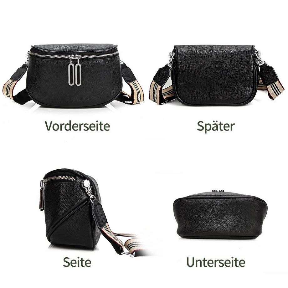 Only-bags.store Sac bandoulière en cuir avec sangle large  