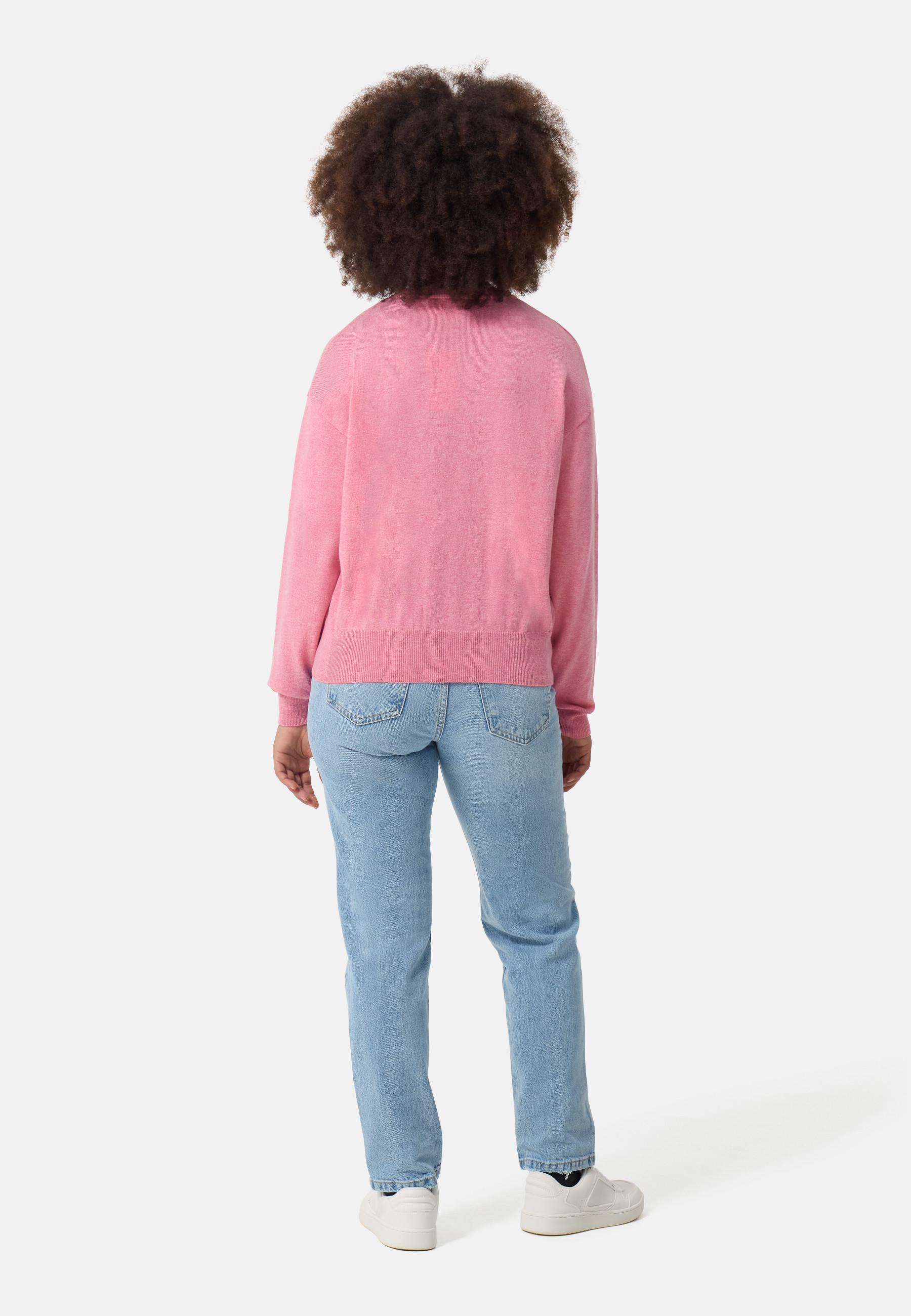 CASH-MERE.CH  Wolle Kaschmir Oversize Style Rundhals Pullover 