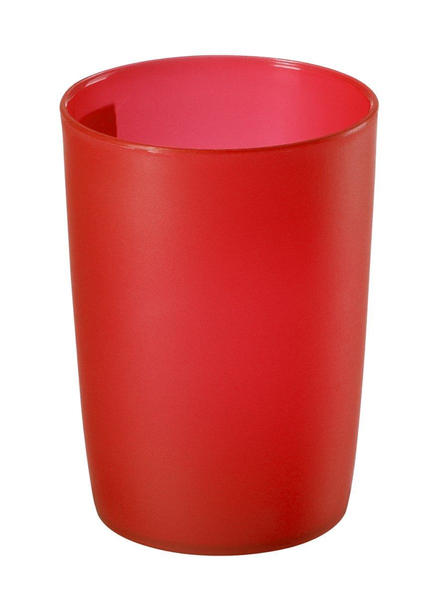 Image of Mundspülbecher Trend Frosted Transparent Unisex Rot ONE SIZE