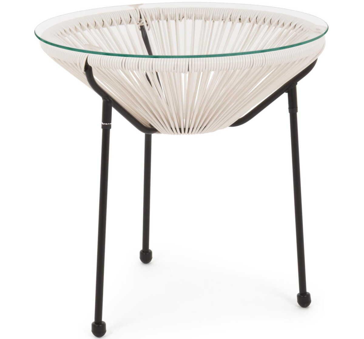 mutoni Jardin Table d&#039;appoint Parker Spaghetti blanc  