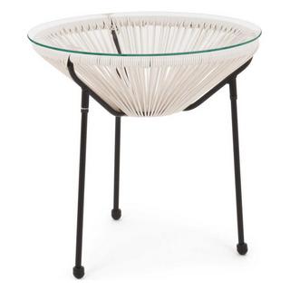 mutoni Jardin Table d&#039;appoint Parker Spaghetti blanc  