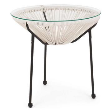 Jardin Table d&#039;appoint Parker Spaghetti blanc