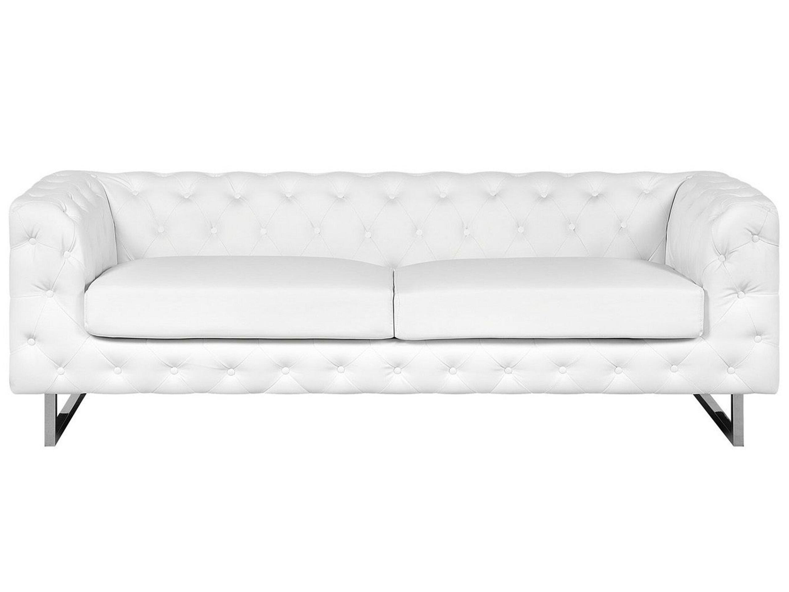 Beliani 3 Sitzer Sofa aus Kunstleder Glamourös VISSLAND  