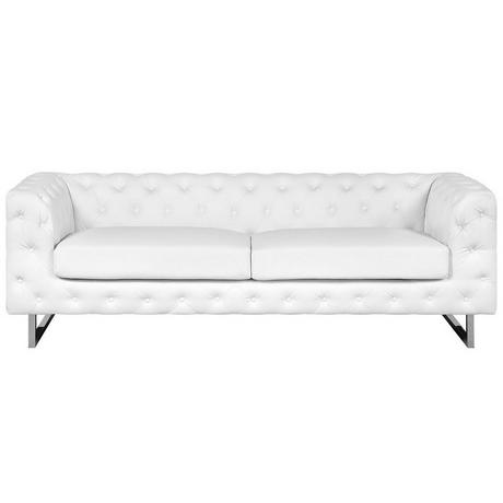 Beliani 3 Sitzer Sofa aus Kunstleder Glamourös VISSLAND  