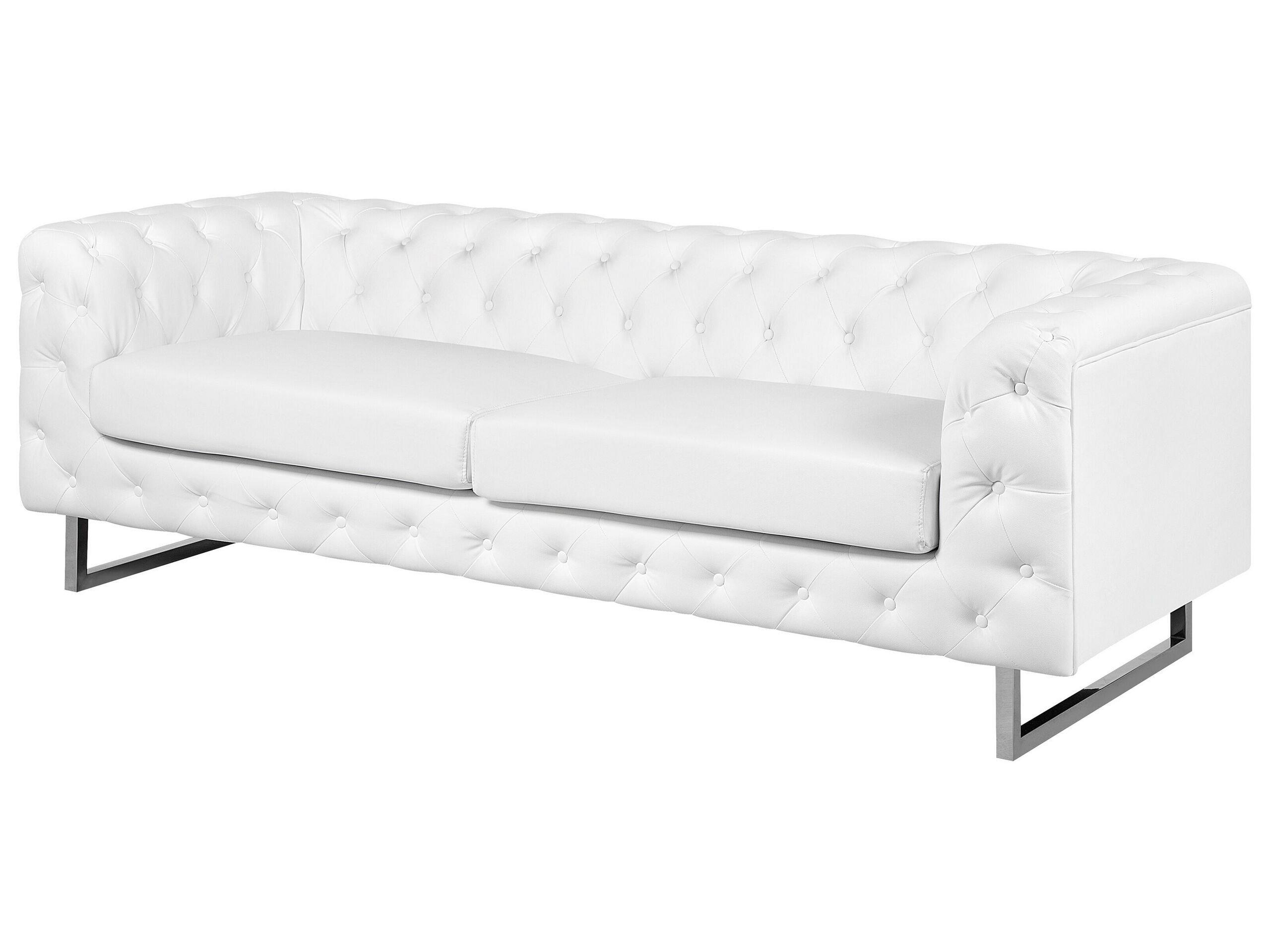 Beliani 3 Sitzer Sofa aus Kunstleder Glamourös VISSLAND  