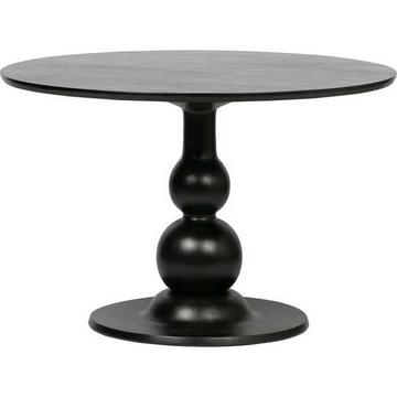 Table ronde en bois massif Blanco 120x120 Mango noir