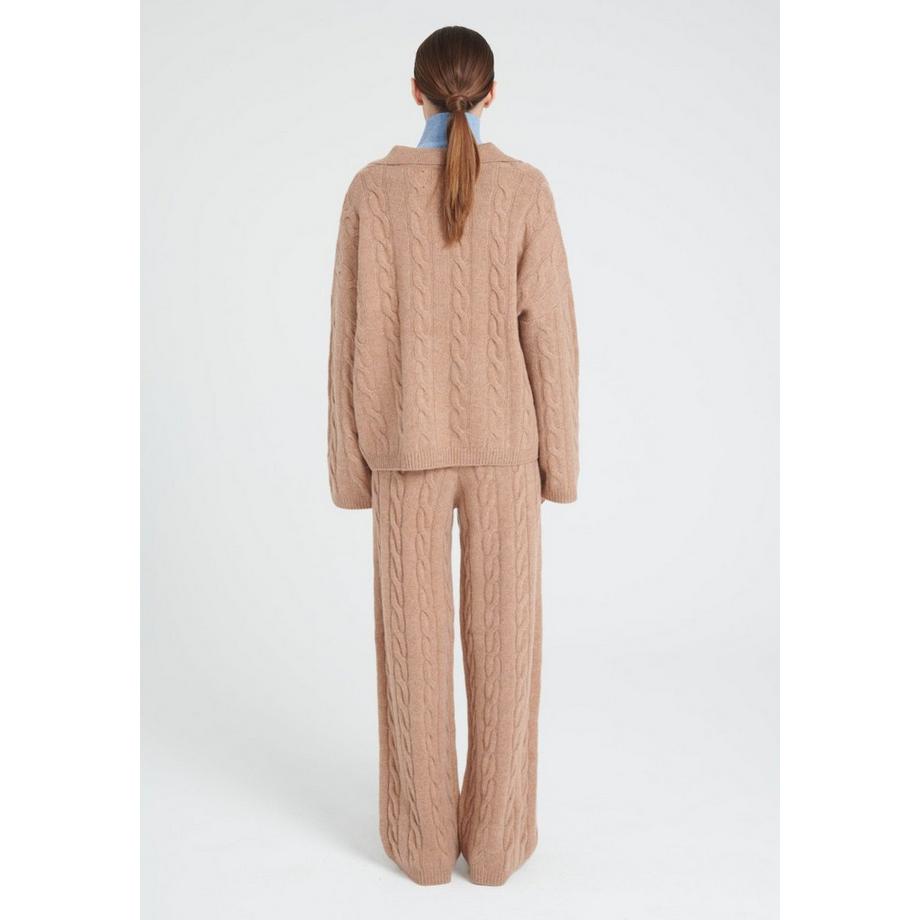 Studio Cashmere8 ZAYA 5 Polo Maglione Maglia Intrecciata 6 Fili  