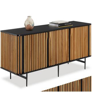 Tectake Credenza Lineo, estetica a lamelle, 3 scomparti  