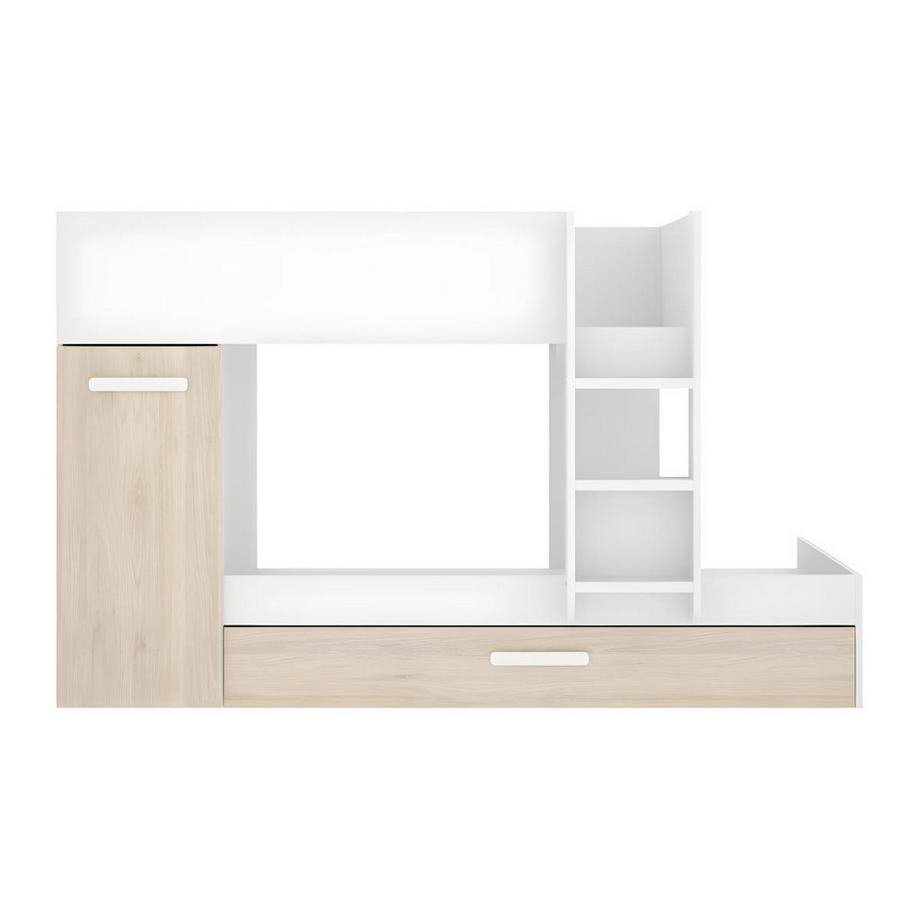 Vente-unique Etagenbett Ausziehbett mit Stauraum 3 Eichefarben ANTHONY  