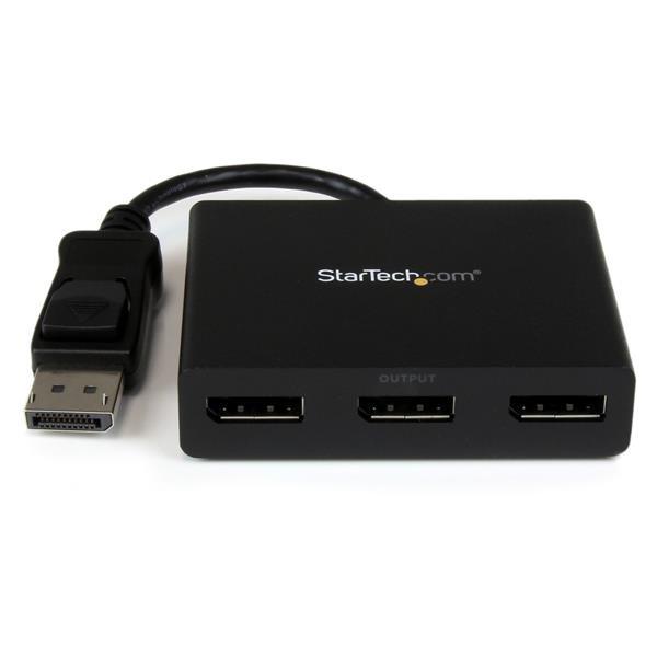 Image of Startech.com 3-port Multi-monitor Displayport Adapter, Dp Auf 3x Displayport 1.2 Splitter, Dual 4k 30hz Und 1080p 60hz Computer Mst Hub, Nur Windows Unisex Schwarz