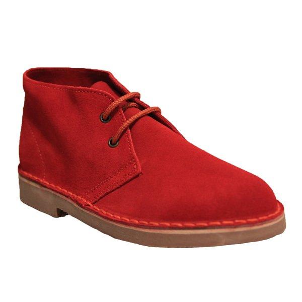 Image of Desertboots Schnürschuhe Halbschuhe, Wildleder Herren Rot Bunt 39