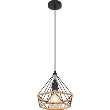 Lampe à suspension Ulleu métal noir mat 1xE27