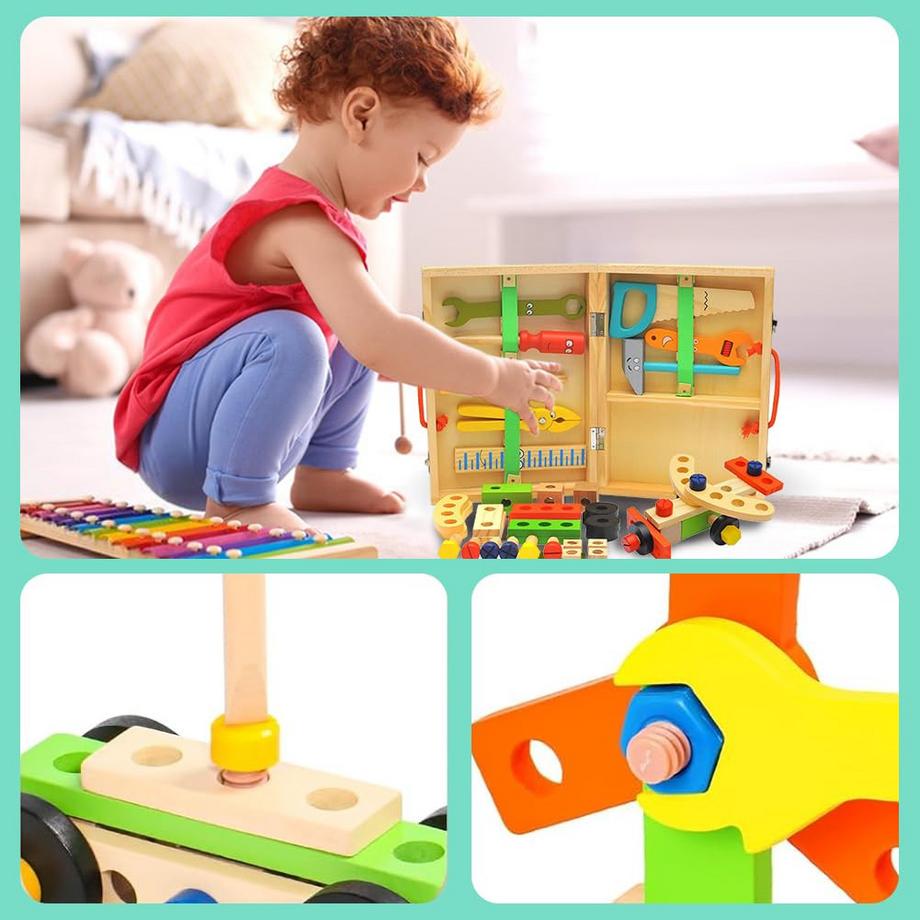 Activity-board  Werkzeugkoffer für DIY Werkzeugset Holzwerkzeuge 