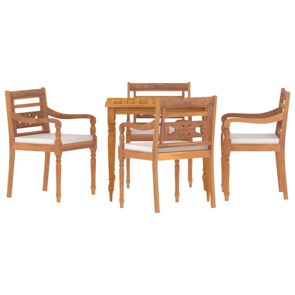 VidaXL set da pranzo da giardino Teak riciclato  