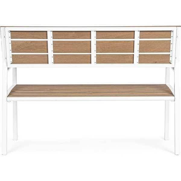 mutoni Banc de jardin Isak blanc 123x59  