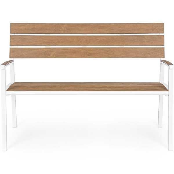 mutoni Banc de jardin Isak blanc 123x59  