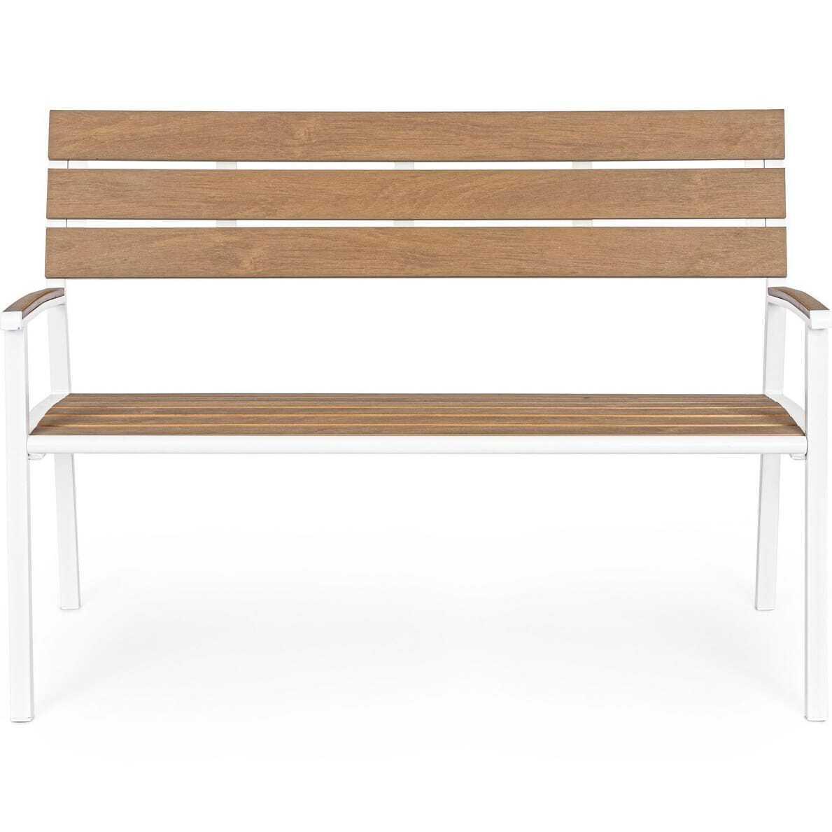 mutoni Banc de jardin Isak blanc 123x59  