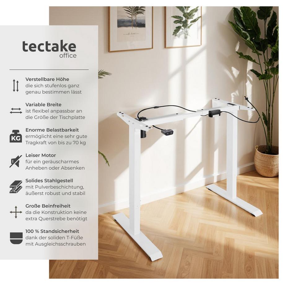 Tectake Tischgestell elektrisch höhenverstellbar  