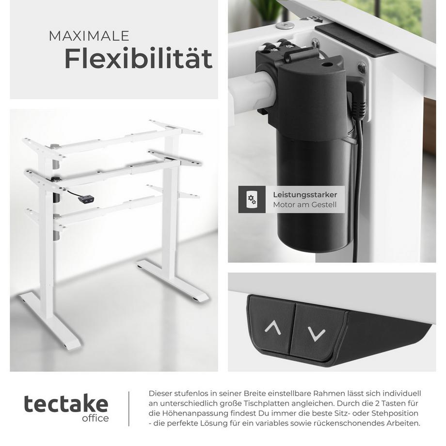 Tectake Tischgestell elektrisch höhenverstellbar  