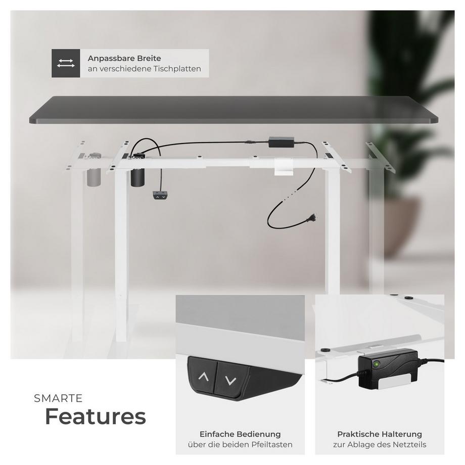 Tectake Tischgestell elektrisch höhenverstellbar  