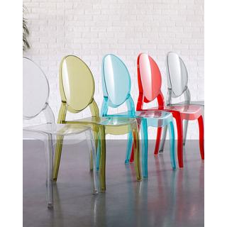 Beliani Lot de 4 chaises en Polycarbonate Moderne MERTON  