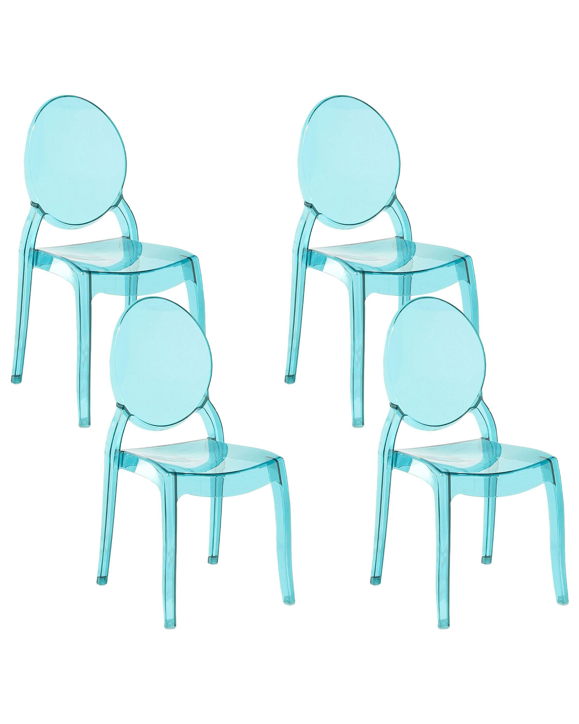 Beliani Lot de 4 chaises en Polycarbonate Moderne MERTON  