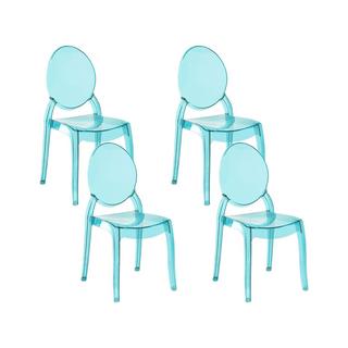 Beliani Lot de 4 chaises en Polycarbonate Moderne MERTON  