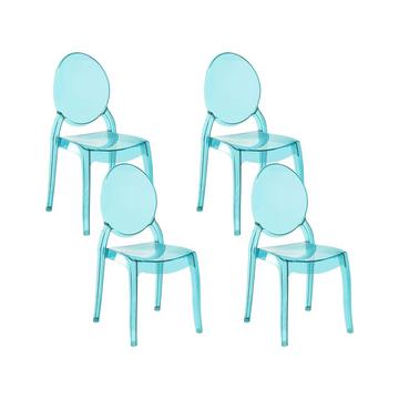 Lot de 4 chaises en Polycarbonate Moderne MERTON